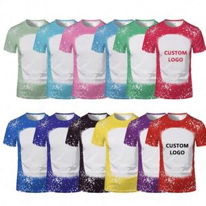 Wholesale Quick Dry Solid Knitted <b>Bleach</b> T-shirts Heat-Transfer Printing Logo Blank Short Sleeve Men's T-Shirt - Product Image 1