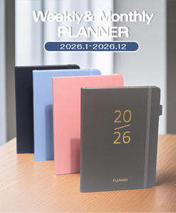 2026 para <span class=keywords><strong>Amazon</strong></span> Daily Cross-Border Plan Notebook A5 Eficiencia personalizable Manual Tapa dura Encuadernación térmica Correa de cuero - Product Image 1