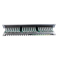 Kualitas Tinggi EST-P5324S-C6 FTP 1U 24 Port Panel Patch Jaringan CAT 6 Krone Panel Patch untuk Kabinet Jaringan