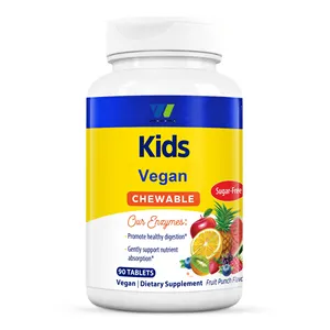 批发咀嚼型儿童消化酶咀嚼酶片，用于消化和肠道健康