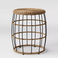 Petites tables et chaises de loisirs en rotin pour balcon, jardin, station d'accueil, cage à oiseaux, chaises en rotin, 5 pièces de meubles