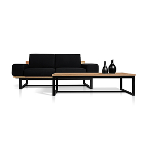Ensemble de canapés de jardin en aluminium pour l'extérieur, mobilier de salon avec table basse et chaises longues pour hôtels, parcs, restaurants, plages - Product Image 3