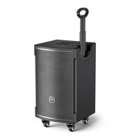 Enceinte Bluetooth sur roulettes 150W avec microphone sans fil UHF, logo personnalisé, enceinte extérieure, karaoké, fête, scène, grande enceinte
