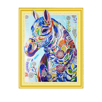 Peinture Diamant Acrylique 30x40cm Personnalisée Écologique 5D Pierres Rondes DIY Cheval Peint à la Main pour Adultes et Enfants Cadeau