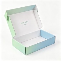 Boîte d'emballage cadeau en carton ondulé écologique, recyclable, avec logo personnalisé imprimé, pour l'expédition et le courrier