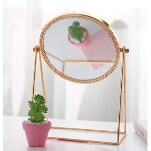 <span class=keywords><strong>กระจก</strong></span>แต่งหน้าสำหรับโต๊ะเครื่องแป้ง,<span class=keywords><strong>กระจก</strong></span>กลมตกแต่งเฟอร์นิเจอร์กระจกแต่งหน้าสีโรสโกลด์ - Product Image 5