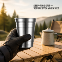 Gobelet en acier inoxydable 304 de qualité alimentaire, empilable, pour l'extérieur, réutilisable, pour le camping, les voyages et les fêtes