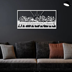 Jesus Last Supper Metal Wall Decor Christian Metal Gift Da Vinci Artwork Home Wall Art decorazione Da parete in metallo - Product Image 2