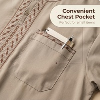Thobe marocain brodé sur mesure en polyester, fait main, modeste, respirant, à manches courtes, longueur cheville, style arabe, pour l'été et l'automne