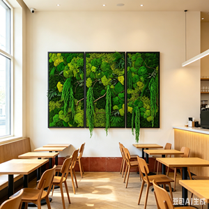 Panel de pared de musgo preservado personalizado, marco decorativo de arte de musgo real para vestíbulo de hotel, marco de arte de musgo verde para pared corporativa - Product Image 5