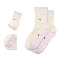 Nouvelles chaussettes tubulaires en coton pour jeunes, écologiques, antibactériennes, séchage rapide, respirantes, imprimées, antidérapantes, pour yoga et fitness, avec logo personnalisé