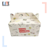 Boîte d'emballage pour poulet frit de qualité alimentaire blanche avec logo personnalisé en gros