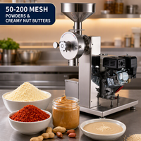 Machine à fabriquer du beurre de cacahuètes et de la pâte de sésame Horus QY-50 6.5HP à essence, en acier inoxydable de qualité alimentaire, capacité de 20-50 kg/h