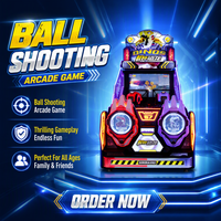 Machine d'arcade de tir de balles Mech Dino pour 2 joueurs, homologuée FCC, à monnayeur, jeu d'amusement pour enfants pour centre commercial et aire de jeux
