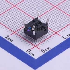 TC-1102-B-B-B Tactile Switch Through hole Component THT-4P,6x6mm Switch Single Pole Single Throw Round Button 1.6N Through Hole - Product Image 2