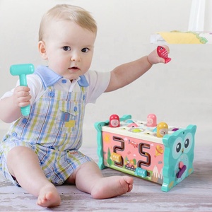 Caja multifuncional de seis lados para niños, juguete de aprendizaje 8 en 1, equipo de pesca, juego de <span class=keywords><strong>martillo</strong></span>, Wash a mole, Montessori - Product Image 3