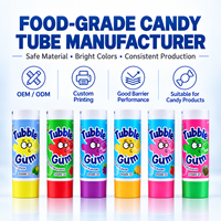 Tubes d'emballage multicouches en aluminium et plastique imprimés sur mesure avec bouchon à vis, contenants rechargeables pour confiture, miel et chewing-gum