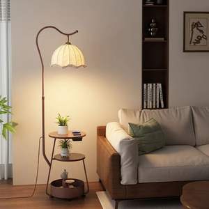 Lampada da Terra Moderna per Soggiorno, Lampada Atmosferica per Divano e Camera da Letto, Tavolo e Lampada da Terra in Un Unico Pezzo, Costruzione in Ferro Impermeabile - Product Image 1