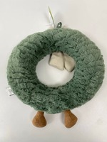 Karangan Bunga Natal Jelly Cat New Fun Plants / Karangan Bunga Putih Hiasan Gantung Plush 25cm