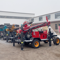 Machine de forage rotative hydraulique montée sur remorque pour puits d'eau, profondeur 200 m, équipement de forage diesel pour entrepreneurs