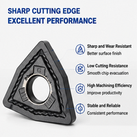 Inserto de Torneado Triangular con Recubrimiento PVD WNMG080404MS / WNMG080408MS KC5010 para Torno CNC - Kennametal