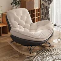 Fauteuil inclinable à bascule en cuir au design moderne pour salon, chambre, appartement, hôtel