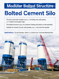 Silo à ciment de 50T à 1000 tonnes avec haute performance d'étanchéité pour centrale à <span class=keywords><strong>béton</strong></span> - Product Image 3