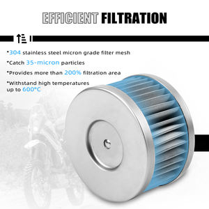 Nicecnc ตัวกรองน้ำมันสแตนเลสทำความสะอาดได้และนำกลับมาใช้ใหม่ได้สำหรับ Suzuki <span class=keywords><strong>DR</strong></span> 650 S SE 1996-2022 2023 2024 - Product Image 2