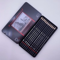 Crayons à dessin et à croquis Artline, fourniture d'usine, F H B, avec boîte en métal