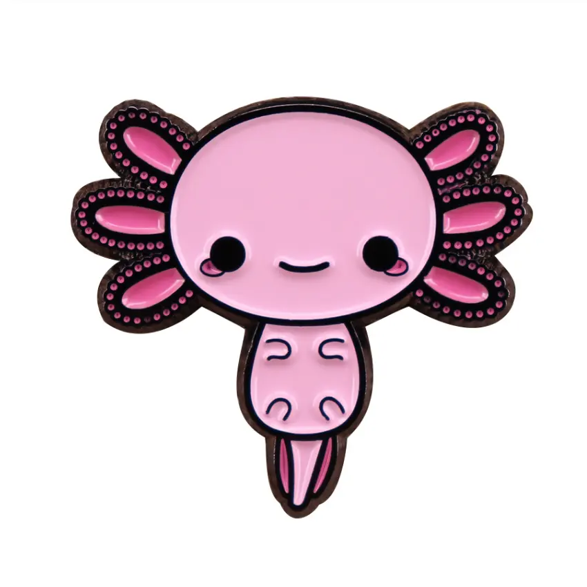 Axolotl enamel lapel pins custom supplier