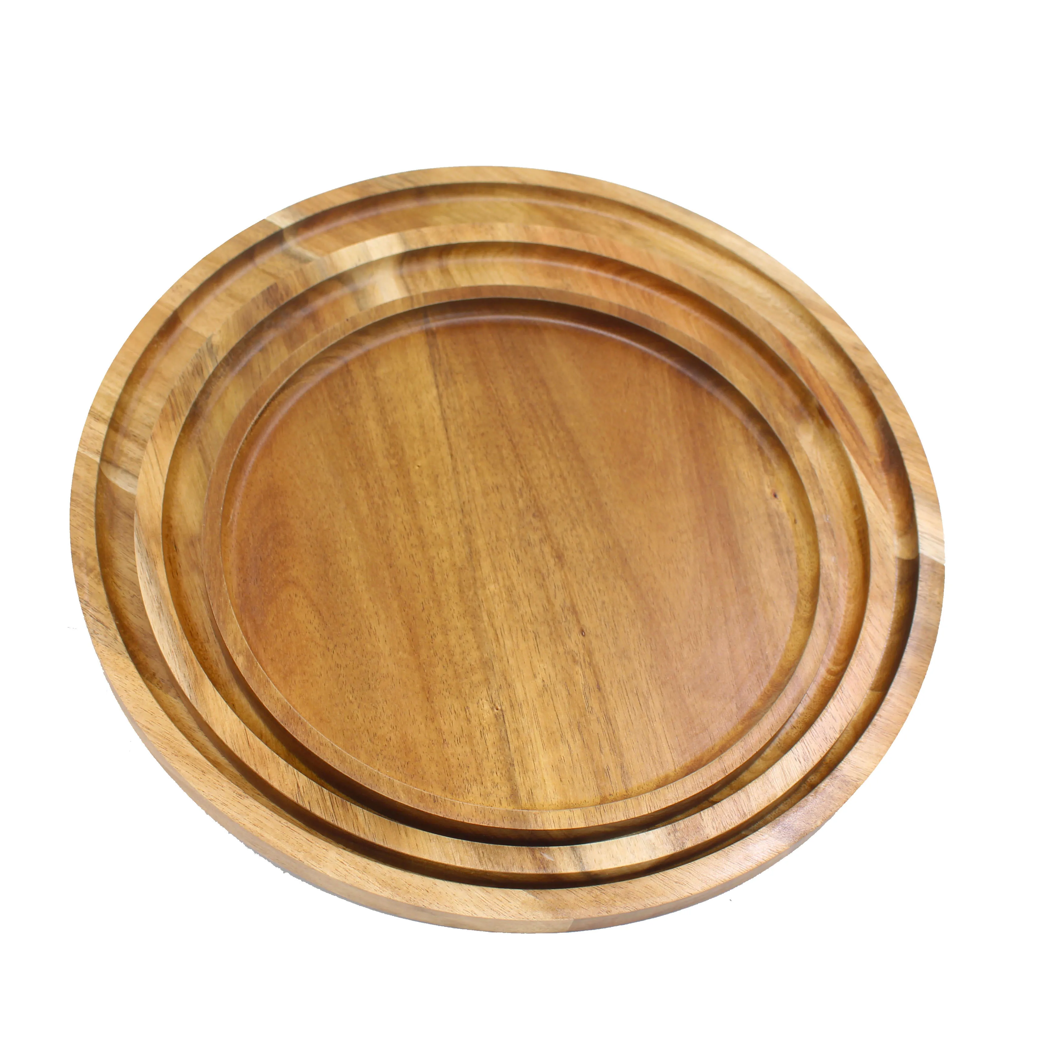 Factory wholesale wood platter large wooden cheese serving tray wooden serving platters and trays