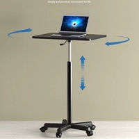 Table roulante réglable en hauteur avec roulettes pour lit d'hôpital, salon, chambre, utilisation pour ordinateur portable, étude, repas