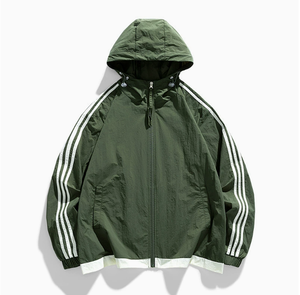 Veste zippée légère coupe-vent en polaire tricotée rose pour homme, style sportif, pour le printemps - Product Image 2