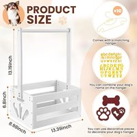 ZJH Best Seller Armoire pour animaux de compagnie en bois pour chiens et chats, avec tringles de suspension, lettres de l'alphabet personnalisées, paniers faciles à assembler - Toutes saisons