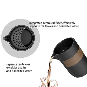 Juego de té de porcelana de cerámica DHPO con tetera, Infusor de malla con tapa de taza de té, caja de regalo portátil ecológica - Product Image 3