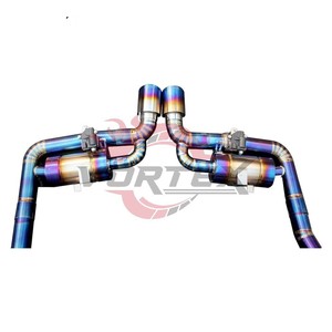 ท่อไอเสียแบบ Catback วาล์วควบคุม Vortex Blue Burnt Titanium หนา 1.2 มม. สำหรับ Porsche 718 Boxster Cayman 2.0T 2.5T ปี 2016-2024 พร้อมรีโมทคอนโทรล - Product Image 2