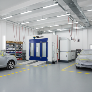 Cabina de Pintura para Reparación de Carrocerías de Automóviles con Función de Secado LED, Filtros de Aire Dobles G4/F5, 98% de Eficiencia de Filtración, Acabado de Calidad de Salón de Exposiciones - Product Image 1