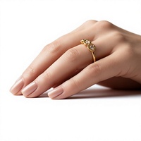 Bague de mariage classique en argent sterling avec pierres naturelles : pierre de lune arc-en-ciel, grenat, quartz rose et moissanite pour femme