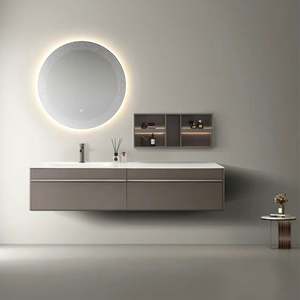 Mueble de Baño Flotante Individual de Pared, Moderno, de Alta Gama, Estilo Italiano, de Fabricante Chino - Product Image 4