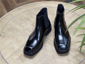 2025 New <b>Spring</b> Summer <b>Boots</b> Men's Other Ankle <b>Boots</b> Business Formal Square-Toe High-Top Patchwork Lace-Up Lightweight - Product Image 6