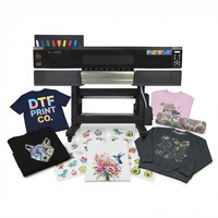 Imprimante DTF haute précision 60 cm avec 6 têtes d'impression I3200, machine d'impression à grande vitesse 9 couleurs à encre fluorescente pour vêtements