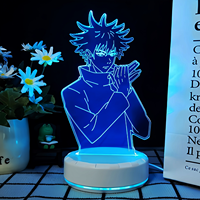 Prix de gros, lampe de nuit mignonne en 3D, anime, personnalisée, lampe de nuit USB pour table de chevet