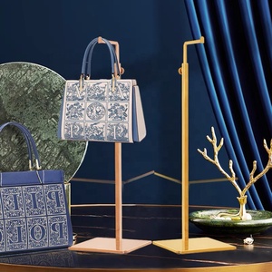 Exhibidor de Bolsos de Mano Ajustable de Acero Inoxidable Dorado para Mostrador, Venta al por Mayor - Product Image 6