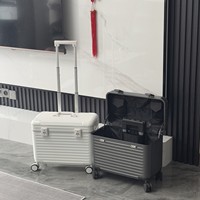 Valise à roulettes compacte de 19 pouces à ouverture par le haut avec cadre en aluminium, serrure TSA, mini sac de voyage
