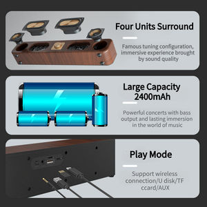 Retro Klassieke Blue Tooth Muziek <span class=keywords><strong>Speaker</strong></span> Thuis Desktop Indoor Draagbare Houten Soundbar <span class=keywords><strong>Subwoofer</strong></span> Draadloze Actieve Audio <span class=keywords><strong>Speaker</strong></span> - Product Image 4