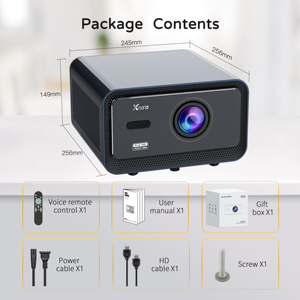 Projecteur vidéo Xnano Factory OEM ODM 1080P 1000 ANSI Lumens Android 9 Double WiFi BT5.0 Autofocus Correction trapézoïdale 4 points DLNA <span class=keywords><strong>Airplay</strong></span> - Product Image 1