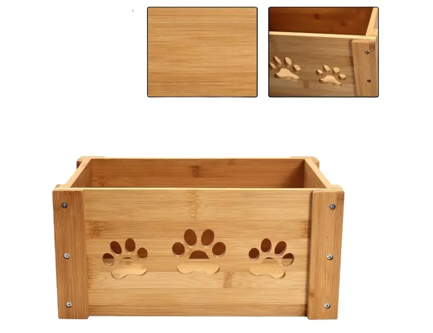 Bestseller Holzkiste Korb Holz Hundes pielzeug Box Tiernahrung Box Holz Aufbewahrung kisten
