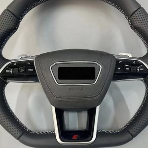 <span class=keywords><strong>Prix</strong></span> de gros volant S6 style plat pour <span class=keywords><strong>Audi</strong></span> A6 S6 <span class=keywords><strong>RS6</strong></span> A7 S7 RS7 C8 (2019-2025) nouveau fond plat en cuir perforé - Product Image 4