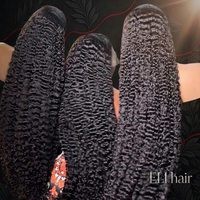 Perruque bouclée naturelle birmane en gros, densité 300%, dentelle transparente, perruques de cheveux humains bouclés birmanes, 100% perruque birmane originale brute
