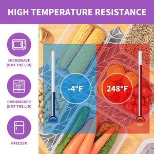 2025 Cookware sets BPA miễn phí sản phẩm gia dụng sinh thái thân thiện sử dụng không khí miễn phí nhựa thực phẩm lưu trữ container cho nhà bếp có nắp đậy - Product Image 4